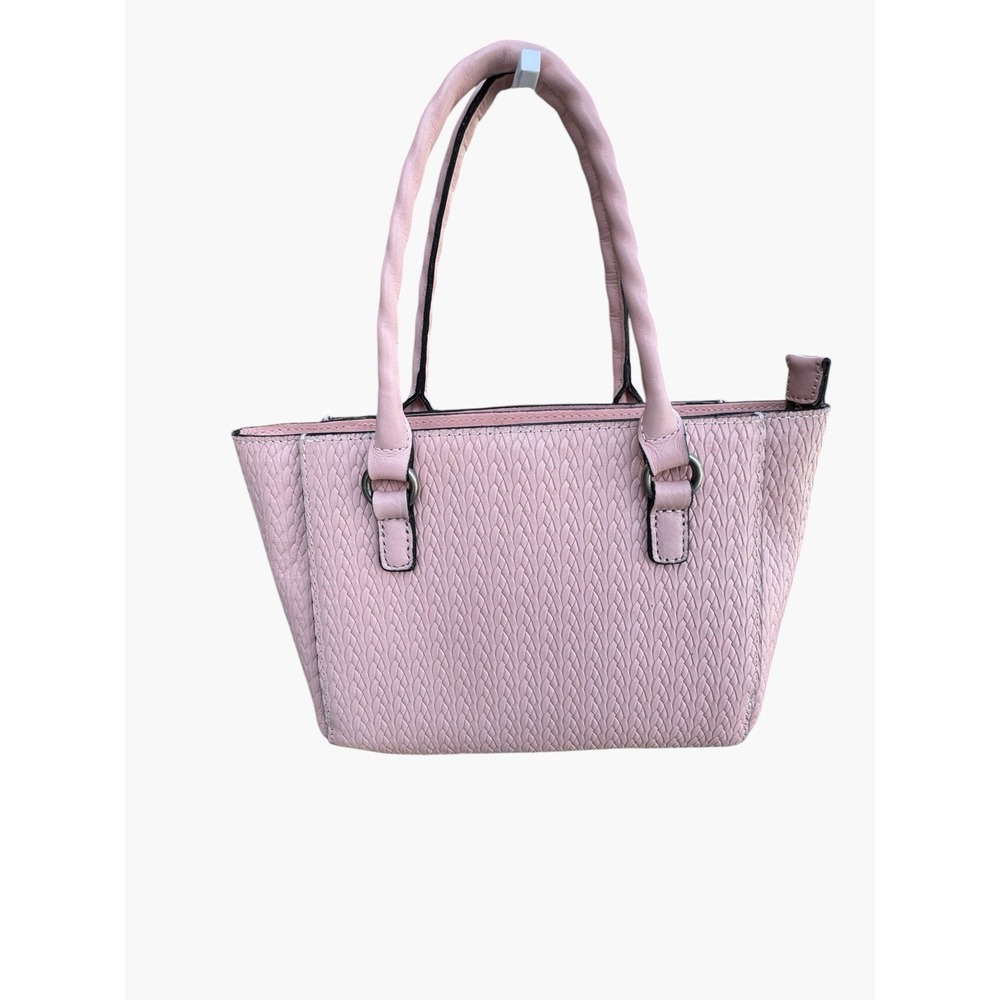 Patricia Nash Pink Woven Leather Satchel Tote Crossbody Bag Dust Bag